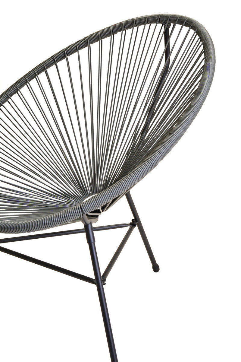 Grey 3 Piece Rattan Patio Set
