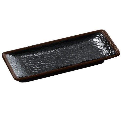 Tenmoku Rectangular Melamine Plate 11 1/4" x 5" - Dozen