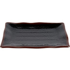 Tenmoku Rectangular Melamine Wave Plate 11 1/4" x 7 1/4" - Dozen