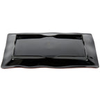 Tenmoku Rectangular Melamine Wave Plate 11 1/4" x 7 1/4" - Dozen