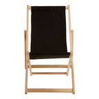 Black Wooden Deck Chair