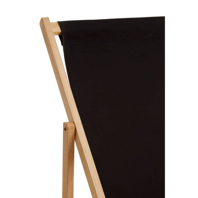 Black Wooden Deck Chair