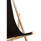 Black Wooden Deck Chair
