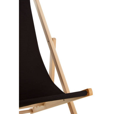 Black Wooden Deck Chair