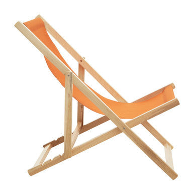 Orange Wooden Deck Chair