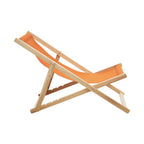 Orange Wooden Deck Chair