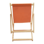 Orange Wooden Deck Chair