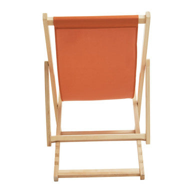 Orange Wooden Deck Chair