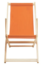 Orange Wooden Deck Chair