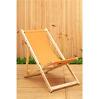 Orange Wooden Deck Chair