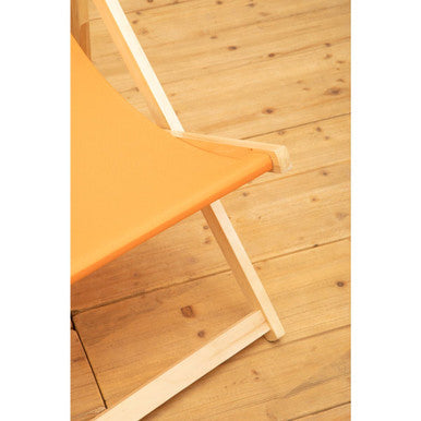 Orange Wooden Deck Chair