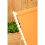 Orange Wooden Deck Chair