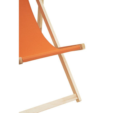 Orange Wooden Deck Chair