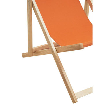 Orange Wooden Deck Chair