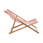 Pink Wooden Deck Chair