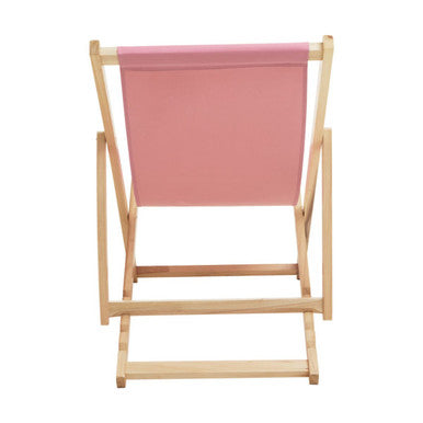 Pink Wooden Deck Chair