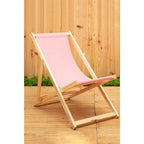 Pink Wooden Deck Chair