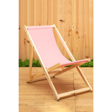 Pink Wooden Deck Chair