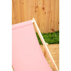 Pink Wooden Deck Chair