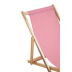 Pink Wooden Deck Chair