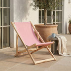 Pink Wooden Deck Chair