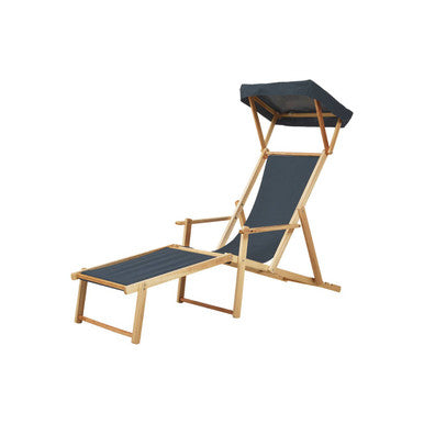 Khaki Wooden Lounger
