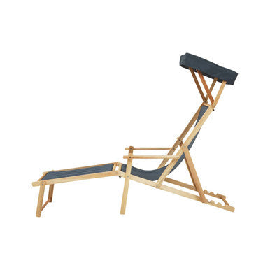 Khaki Wooden Lounger