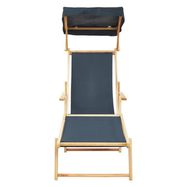 Khaki Wooden Lounger