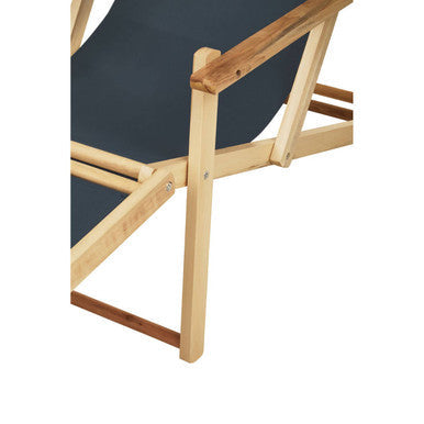 Khaki Wooden Lounger