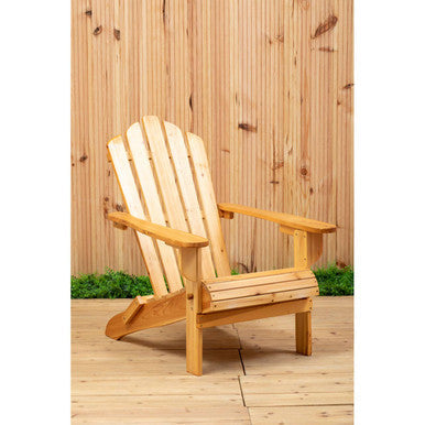 Natural Finish Wooden Slatted Chair