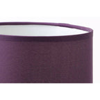 Chrome Table Lamp with Purple Shade
