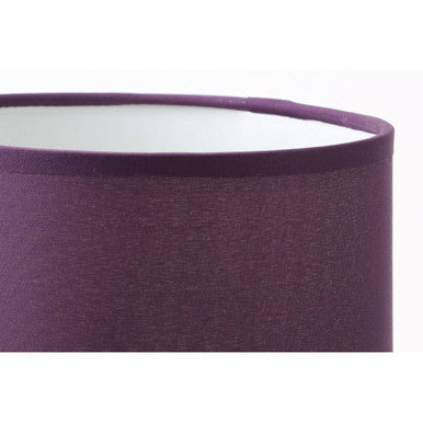 Chrome Table Lamp with Purple Shade