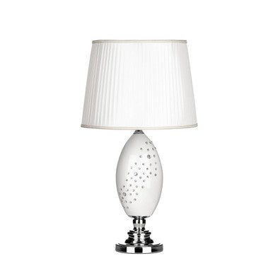 Modern White and Silver Table Lamp