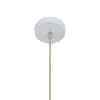White Finish Pendant Light with Chrome Detail