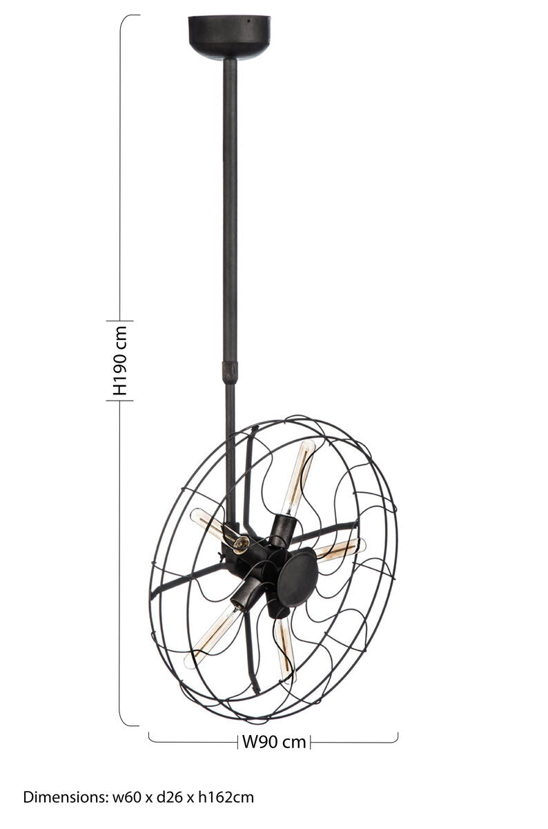 Vintage Fan Design Ceiling Light