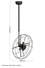 Vintage Fan Design Ceiling Light