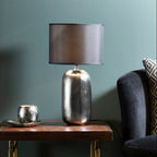 Chrome Finish Ceramic Base Table Lamp