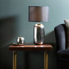 Chrome Finish Ceramic Base Table Lamp