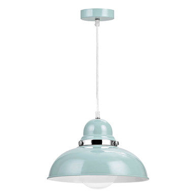 Blue Bowl Shaped Pendant Light