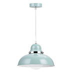 Blue Bowl Shaped Pendant Light
