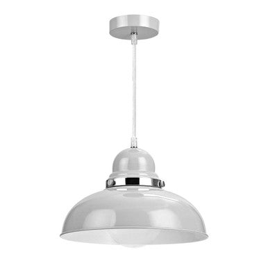 Flint Grey Bowl Shaped Pendant Light