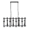 Iron and Glass Wide Pendant Light