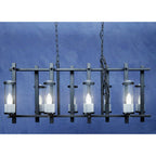 Iron and Glass Wide Pendant Light