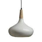 White Curved Pendant Light