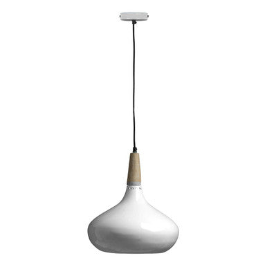 White Curved Pendant Light