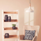 White Curved Pendant Light