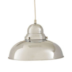 Chrome Finish Bowl Shaped Pendant Light