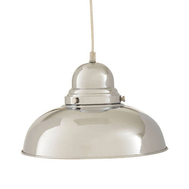 Chrome Finish Bowl Shaped Pendant Light