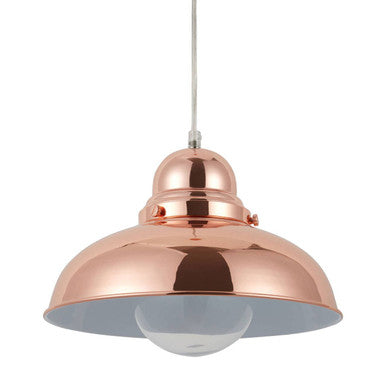 Bell Shaped Pendant Light with Copper Finish