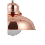Bell Shaped Pendant Light with Copper Finish